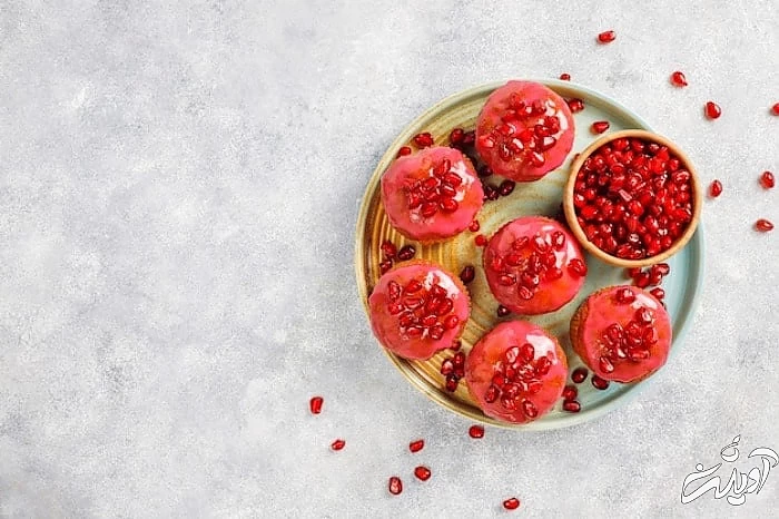کاپ کیک انار برای یلدا کاپ کیک انار